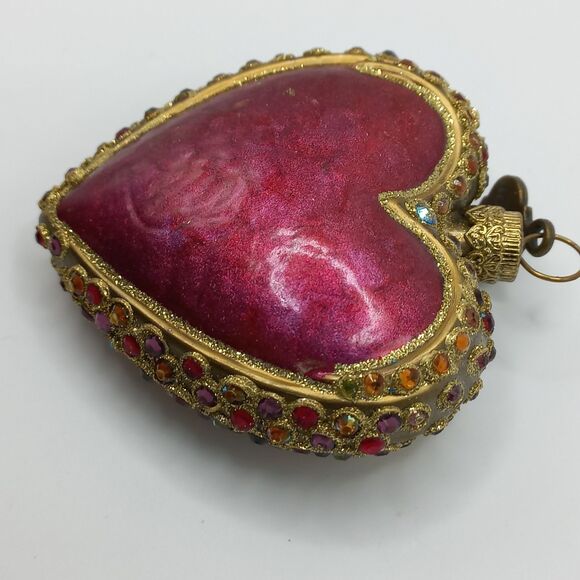 Jeweled Heart Ornament by Jay Strongwater Glass with Crystals - Picture 2 of 16